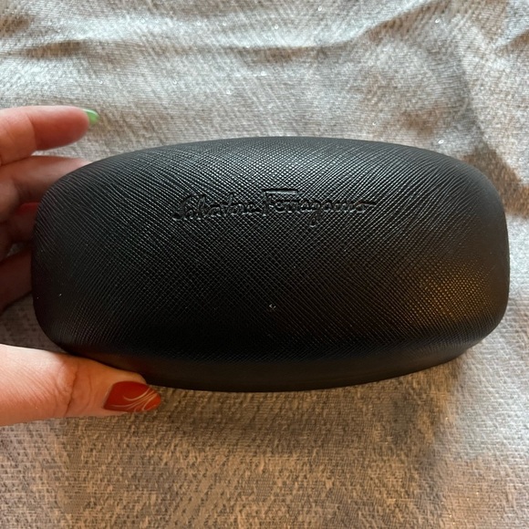 Salvatore Ferragamo Black Glasses Case